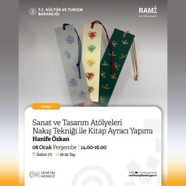 Nakış Tekniği ile Kitap Ayracı Yapımı Atölyesi